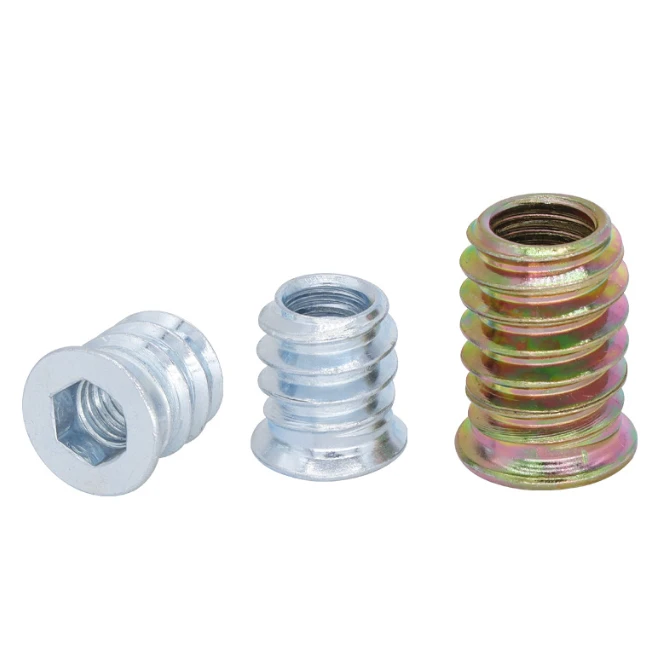 High-Strength Carbon Steel Internal & External Thread Furniture Nuts – Metric Color-Galvanized Hexagonal Embedded Nuts best
